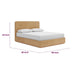 Enola Queen Bed with Slatted Platform | Timber Brown Ash-Meranti Wood