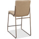Maddy Counter Stool Chair | Bronze Tubular Metal Frame | Honey Faux Leather
