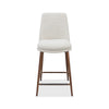Wyatt Counter Stool Chair | Bronze Tubular Metal Frame | Ricotta Boucle Fabric
