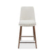 Wyatt Counter Stool Chair | Bronze Tubular Metal Frame | Ricotta Boucle Fabric