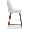 Wyatt Counter Stool Chair | Bronze Tubular Metal Frame | Ricotta Boucle Fabric