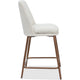 Wyatt Counter Stool Chair | Bronze Tubular Metal Frame | Ricotta Boucle Fabric