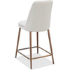 Wyatt Counter Stool Chair | Bronze Tubular Metal Frame | Ricotta Boucle Fabric