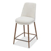 Wyatt Counter Stool Chair | Bronze Tubular Metal Frame | Ricotta Boucle Fabric