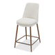 Wyatt Counter Stool Chair | Bronze Tubular Metal Frame | Ricotta Boucle Fabric