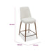 Wyatt Counter Stool Chair | Bronze Tubular Metal Frame | Ricotta Boucle Fabric