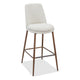 Wyatt Barstool Chair | Bronze Tubular Metal Frame | Ricotta Boucle Fabric