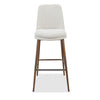 Wyatt Barstool Chair | Bronze Tubular Metal Frame | Ricotta Boucle Fabric