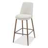 Wyatt Barstool Chair | Bronze Tubular Metal Frame | Ricotta Boucle Fabric