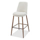 Wyatt Barstool Chair | Bronze Tubular Metal Frame | Ricotta Boucle Fabric
