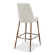 Wyatt Barstool Chair | Bronze Tubular Metal Frame | Ricotta Boucle Fabric