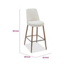 Wyatt Barstool Chair | Bronze Tubular Metal Frame | Ricotta Boucle Fabric