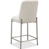 Hanah Counter Stool Chair | Brushed Nickel Steel Frame | Linen-Blend Fabric