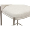 Hanah Counter Stool Chair | Brushed Nickel Steel Frame | Linen-Blend Fabric