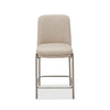Hanah Counter Stool Chair | Brushed Nickel Steel Frame | Camel Faux Leather