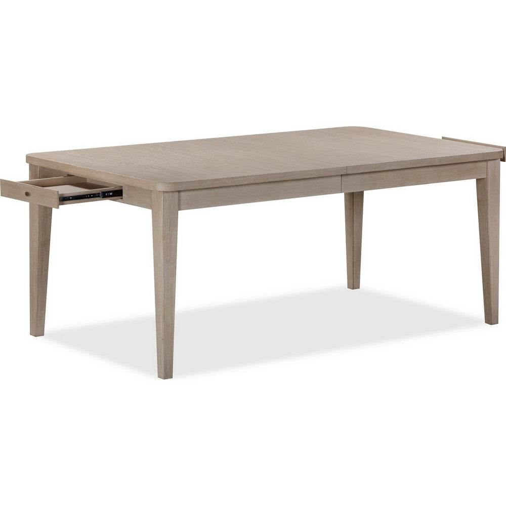 Kaili Dining Table w Extension Leaf | 2 Drawers | Brown Wood 72-90"