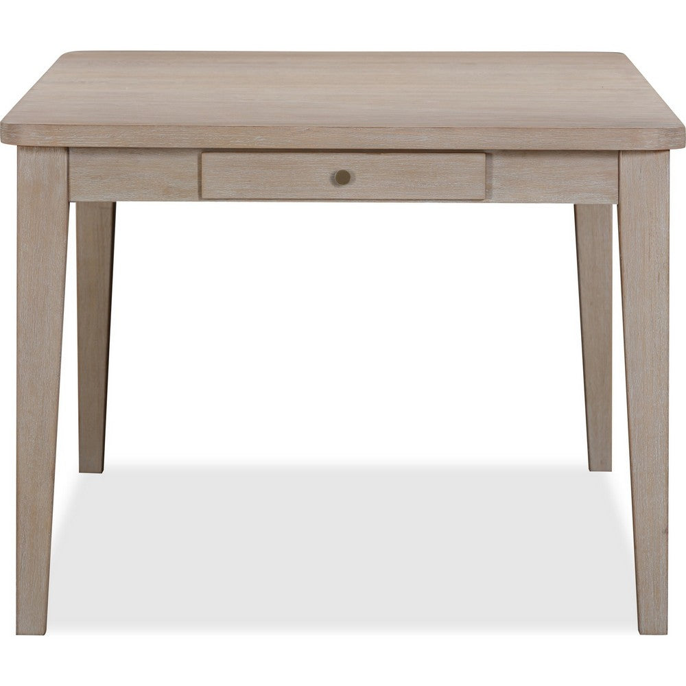 Kaili Dining Table w Extension Leaf | 2 Drawers | Brown Wood 72-90"