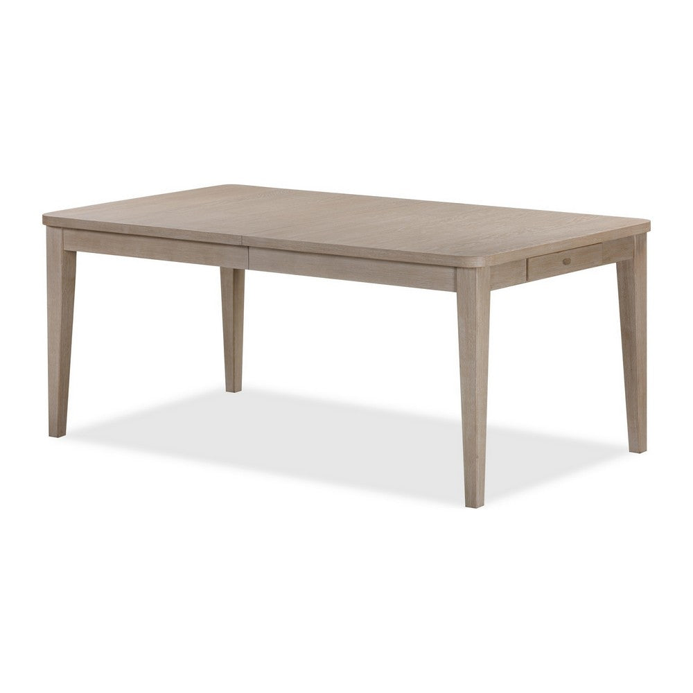 Kaili Dining Table w Extension Leaf | 2 Drawers | Brown Wood 72-90"