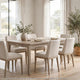 Kaili Dining Table w Extension Leaf | 2 Drawers | Brown Wood 72-90"