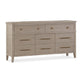 Kaili Wide Dresser with 8 Drawers | Chai Brown Oak-Rubberwood