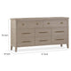 Kaili Wide Dresser with 8 Drawers | Chai Brown Oak-Rubberwood
