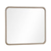 Kaili Rounded Rectangle Wall or Dresser Mirror | Glass | Chai Brown Wood 38x44