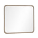 Kaili Rounded Rectangle Wall or Dresser Mirror | Glass | Chai Brown Wood 38x44