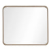 Kaili Rounded Rectangle Wall or Dresser Mirror | Glass | Chai Brown Wood 38x44