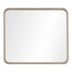 Kaili Rounded Rectangle Wall or Dresser Mirror | Glass | Chai Brown Wood 38x44