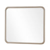 Kaili Rounded Rectangle Wall or Dresser Mirror | Glass | Chai Brown Wood 38x44