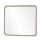 Kaili Rounded Rectangle Wall or Dresser Mirror | Glass | Chai Brown Wood 38x44