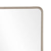 Kaili Rounded Rectangle Wall or Dresser Mirror | Glass | Chai Brown Wood 38x44