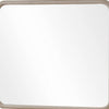Kaili Rounded Rectangle Wall or Dresser Mirror | Glass | Chai Brown Wood 38x44