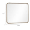 Kaili Rounded Rectangle Wall or Dresser Mirror | Glass | Chai Brown Wood 38x44