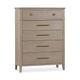 Kaili Tall Dresser Chest with 5 Drawers | Chai Brown Oak-Rubberwood