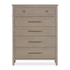 Kaili Tall Dresser Chest with 5 Drawers | Chai Brown Oak-Rubberwood
