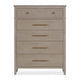 Kaili Tall Dresser Chest with 5 Drawers | Chai Brown Oak-Rubberwood