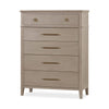 Kaili Tall Dresser Chest with 5 Drawers | Chai Brown Oak-Rubberwood