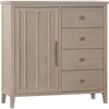 Kaili Dresser Chest | 6 Drawers & 1 Door | Chai Brown Oak-Rubberwood