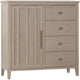 Kaili Dresser Chest | 6 Drawers & 1 Door | Chai Brown Oak-Rubberwood