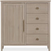 Kaili Dresser Chest | 6 Drawers & 1 Door | Chai Brown Oak-Rubberwood