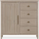 Kaili Dresser Chest | 6 Drawers & 1 Door | Chai Brown Oak-Rubberwood