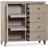 Kaili Dresser Chest | 6 Drawers & 1 Door | Chai Brown Oak-Rubberwood