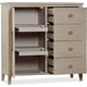 Kaili Dresser Chest | 6 Drawers & 1 Door | Chai Brown Oak-Rubberwood