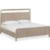Kaili Queen Slatted Platform Bed with Shiplap Panels | Brown Solid Wood