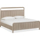 Kaili Queen Slatted Platform Bed with Shiplap Panels | Brown Solid Wood
