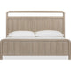 Kaili Queen Slatted Platform Bed with Shiplap Panels | Brown Solid Wood