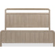 Kaili Queen Slatted Platform Bed with Shiplap Panels | Brown Solid Wood