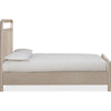 Kaili Queen Slatted Platform Bed with Shiplap Panels | Brown Solid Wood