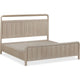Kaili Queen Slatted Platform Bed with Shiplap Panels | Brown Solid Wood